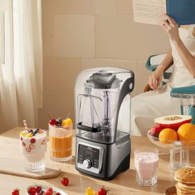 135 Oz 1400W Blender For Smoothies Food Processing Blender For Kitchen (Option: Grey)